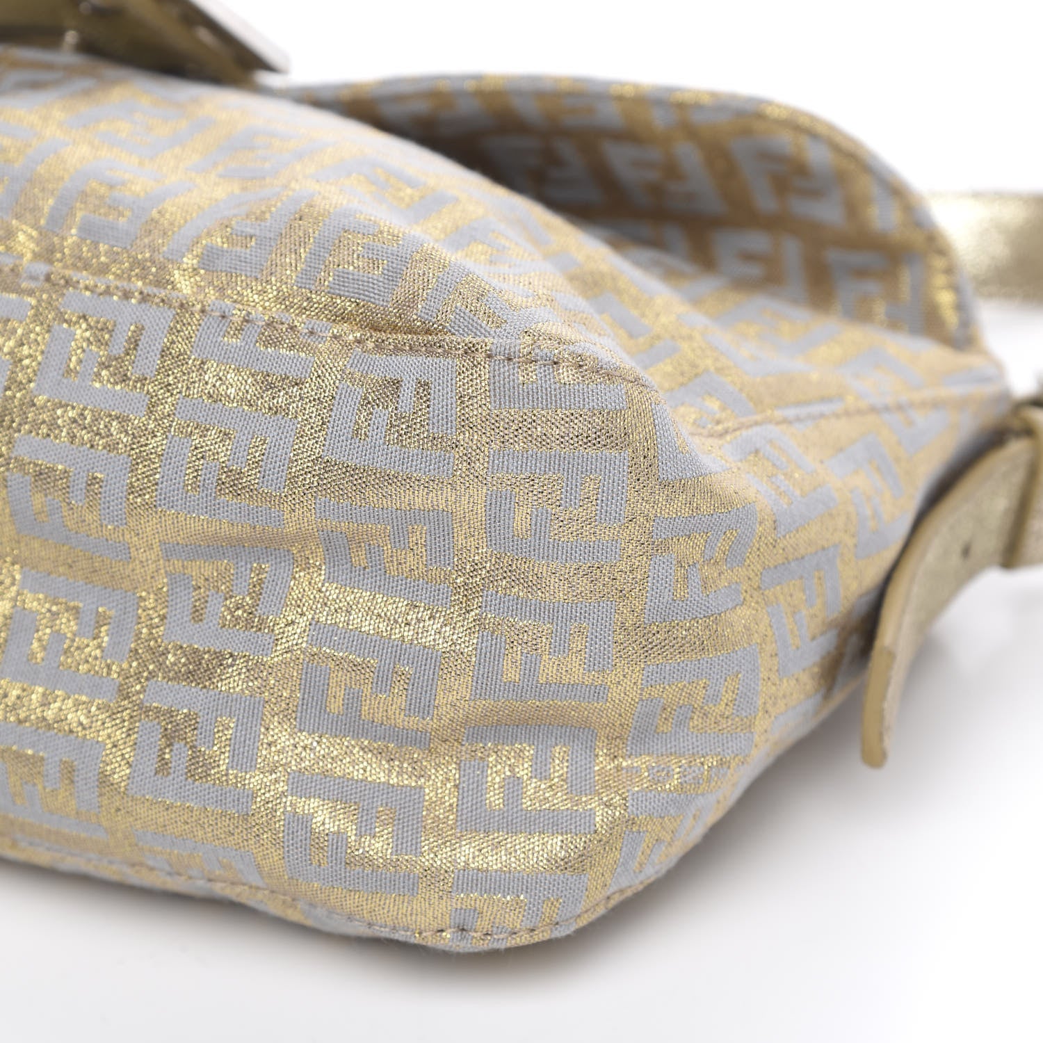 Fendi Metallic Zucchino Baguette Gold Silver 8 of 9