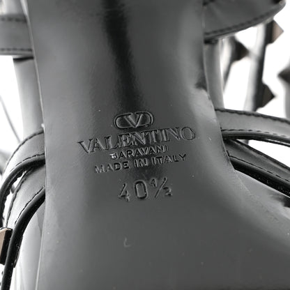 Valentino Garavani Patent Monochrome Rockstud 70mm Pumps 40.5 Black 7 of 11