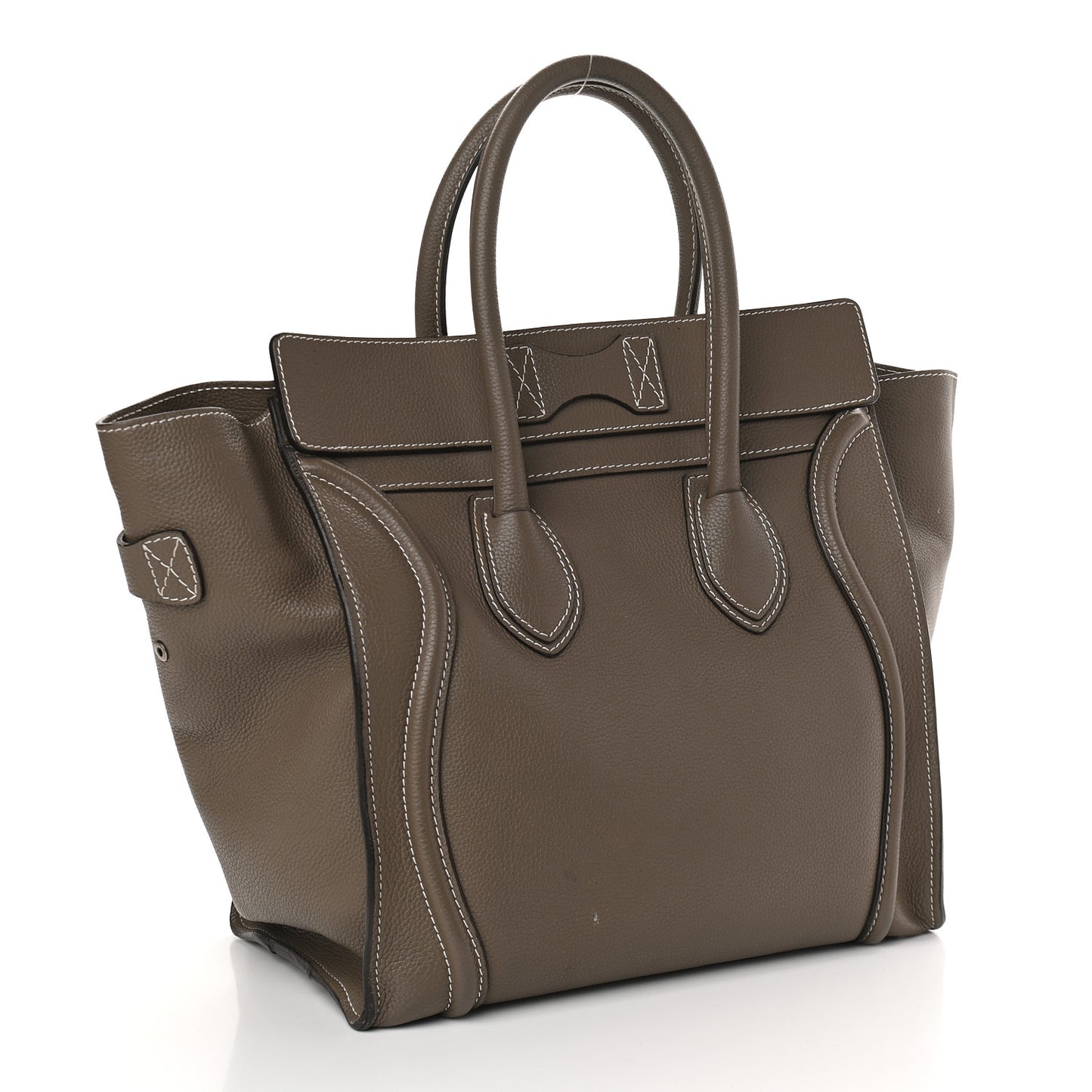 Drummed Calfskin Mini Luggage Souris