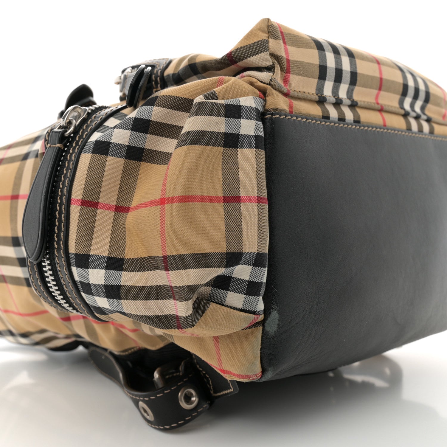 Burberry Nylon Vintage Check Medium Rucksack Backpack Antique Yellow 8 of 10