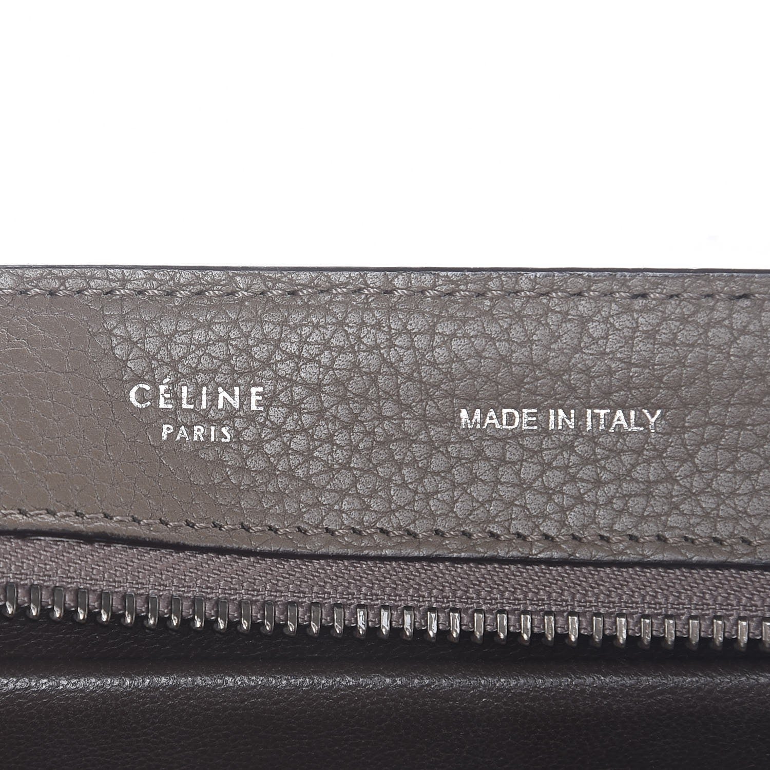 Celine Drummed Calfskin Suede Medium Trapeze Souris 7 of 11