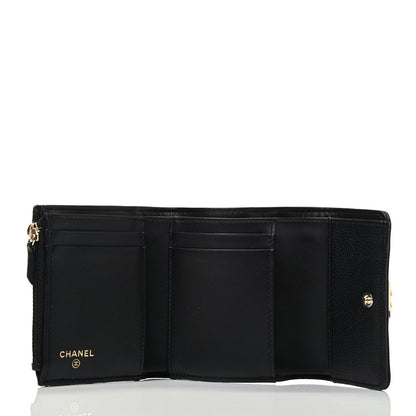 Chanel Caviar Quilted Compact Boy Wallet Black 3 of 3