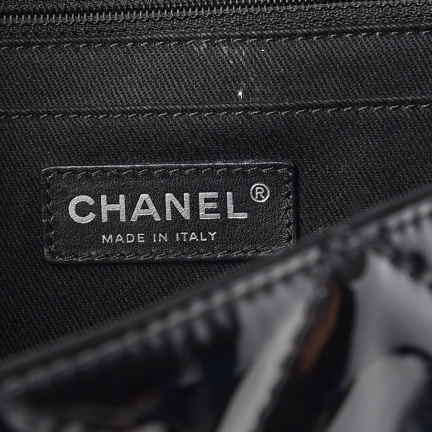 Vinyl Quilted In the Business Flap Bag Black