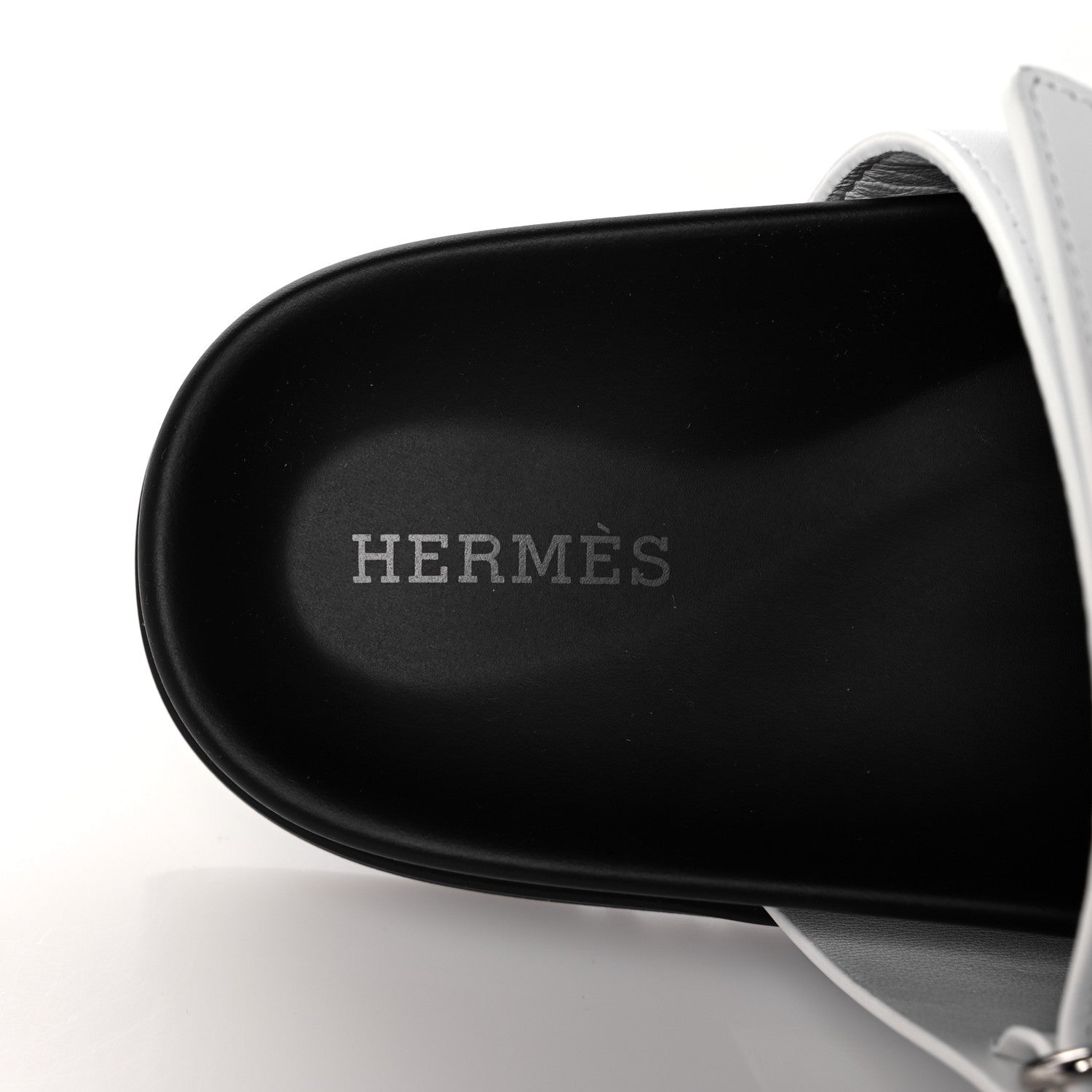 Hermes Calfskin Womens Chypre Sandals 36.5 White 7 of 9