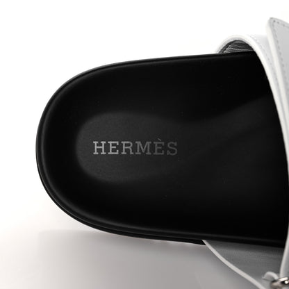 Hermes Calfskin Womens Chypre Sandals 36.5 White 7 of 9