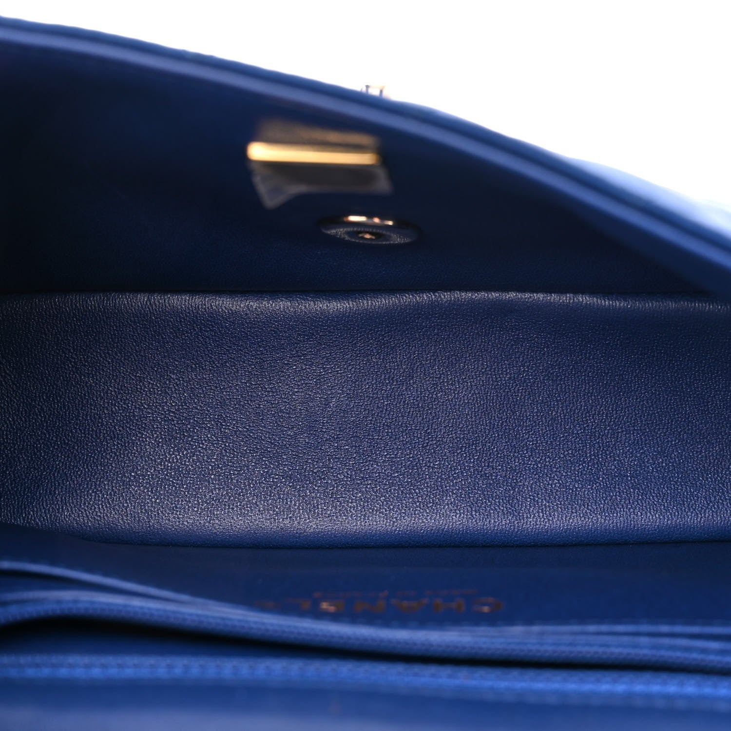 Chanel Satin Quilted Mini Rectangular Flap Blue 5 of 11