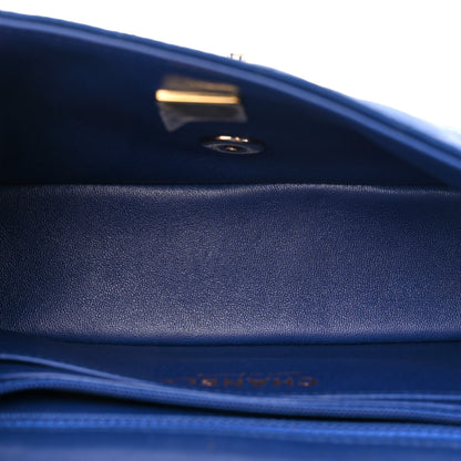 Chanel Satin Quilted Mini Rectangular Flap Blue 5 of 11