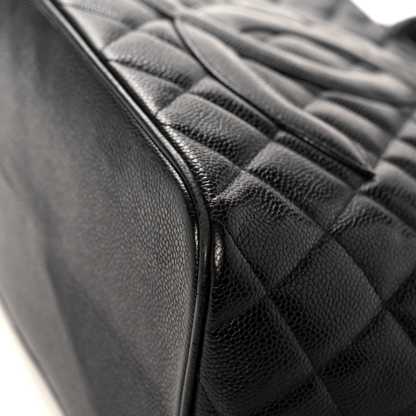 Caviar Quilted Medallion Tote Black