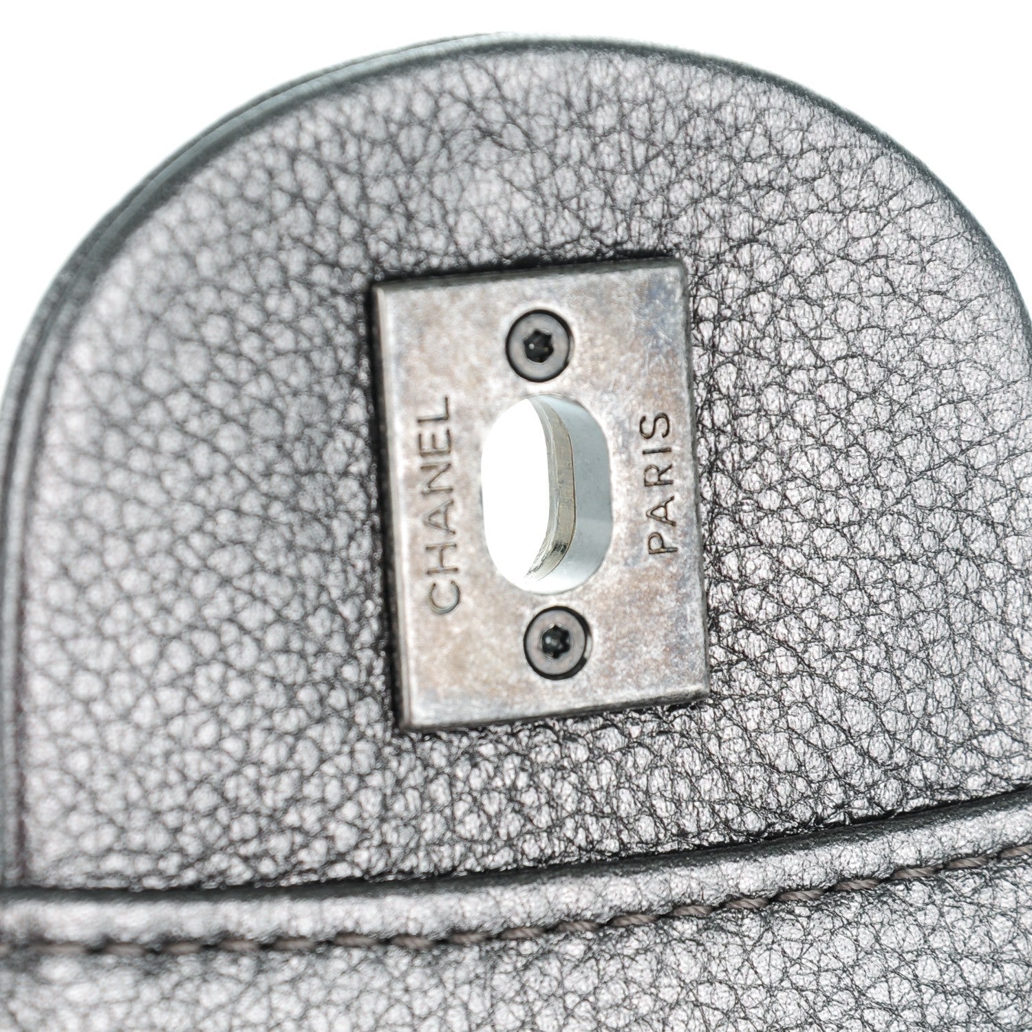 Chanel Metallic Grained Calfskin Quilted Large Casual Pocket Tote Silver 7 of 9