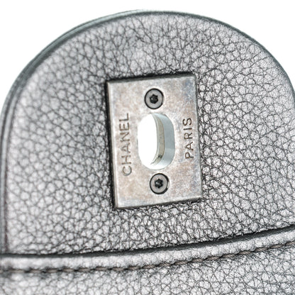 Chanel Metallic Grained Calfskin Quilted Large Casual Pocket Tote Silver 7 of 9