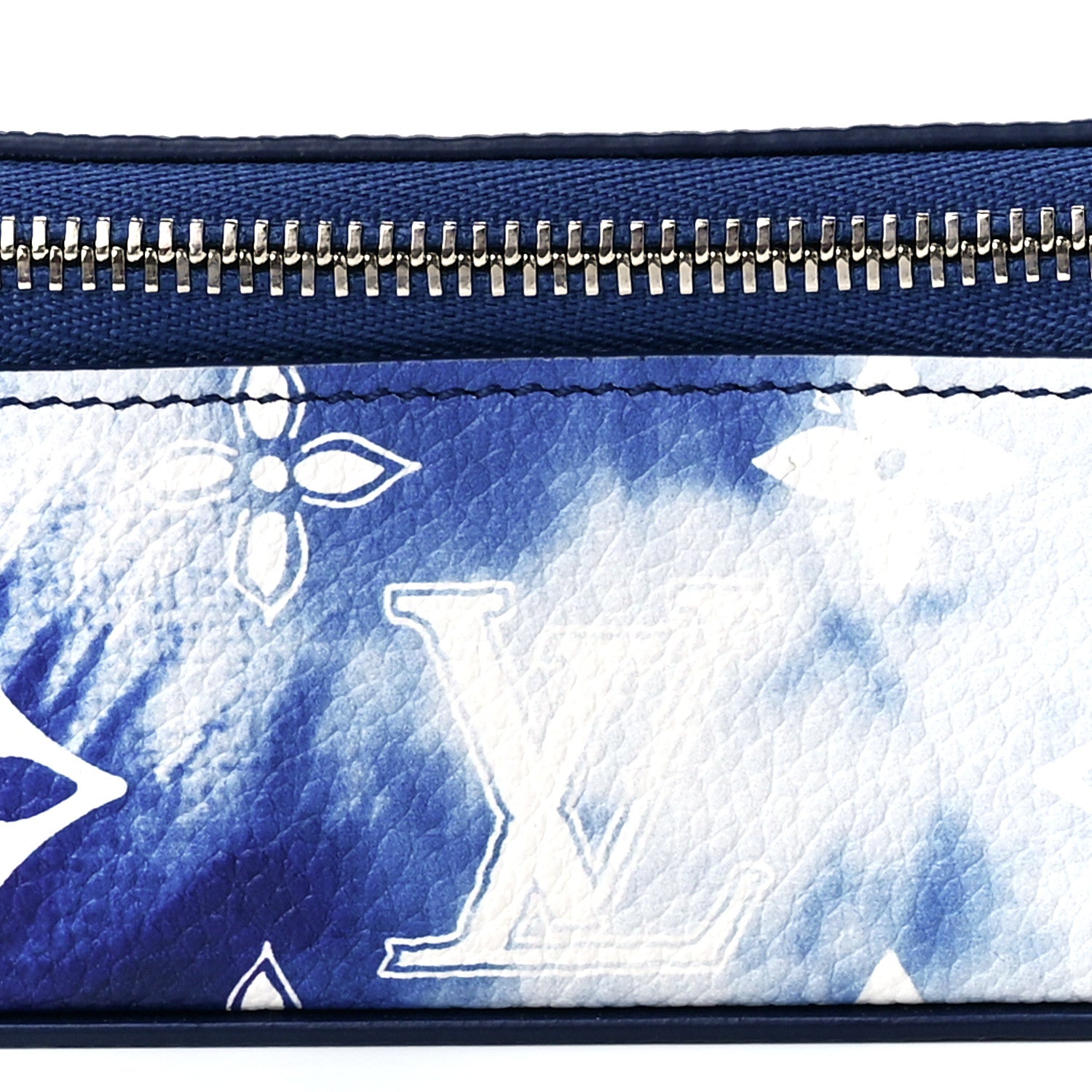 Louis Vuitton Cowhide Monogram Bandana Sunglasses Case GM Blue White 7 of 11