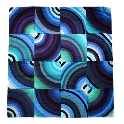 Hermes Silk Geant Marcelina Scarf 140 Bleu Nuit Turquoise Violet 1 of 6