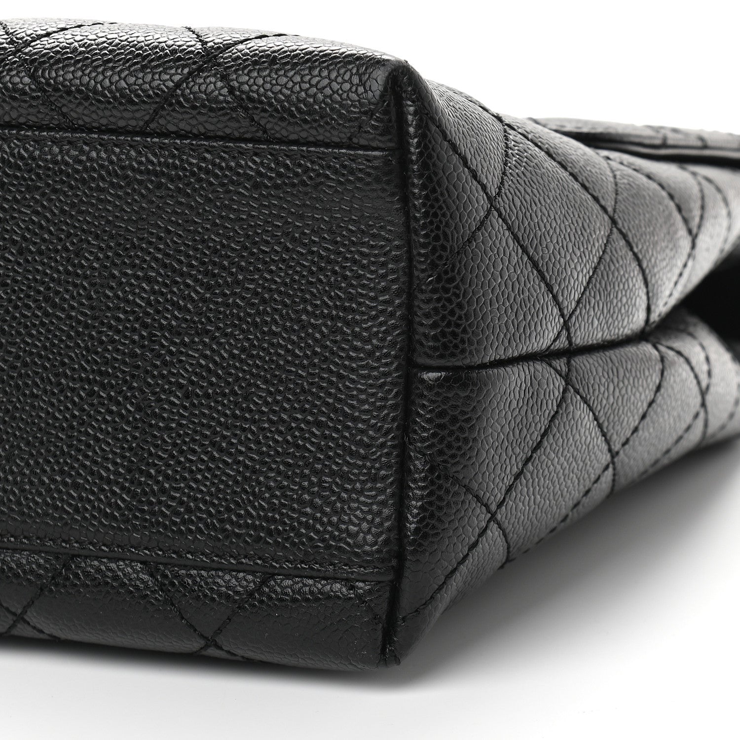 Chanel Caviar Quilted Jumbo Kelly Flap Black 9 of 9