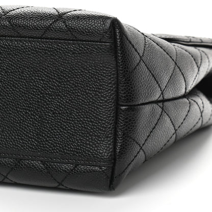 Chanel Caviar Quilted Jumbo Kelly Flap Black 9 of 9