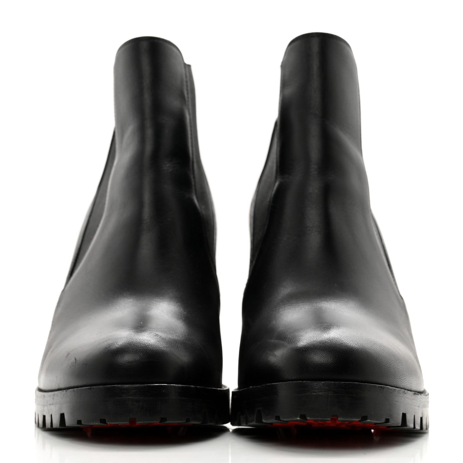 Christian Louboutin Calfskin Marchacroche 70 Chelsea Boots 37.5 Black 2 of 10
