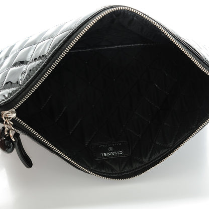 Chanel Patent Calfskin Quilted Medium Cosmetic Case Black 5 of 7