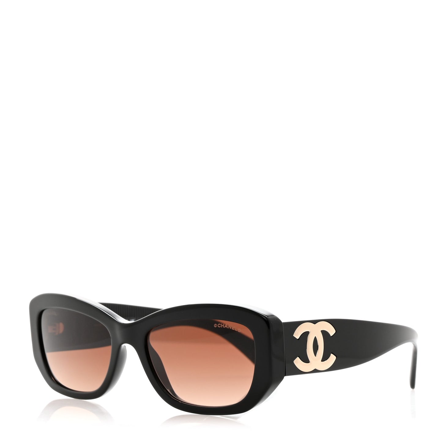 Acetate Rectangle Sunglasses 5493 Black Brown