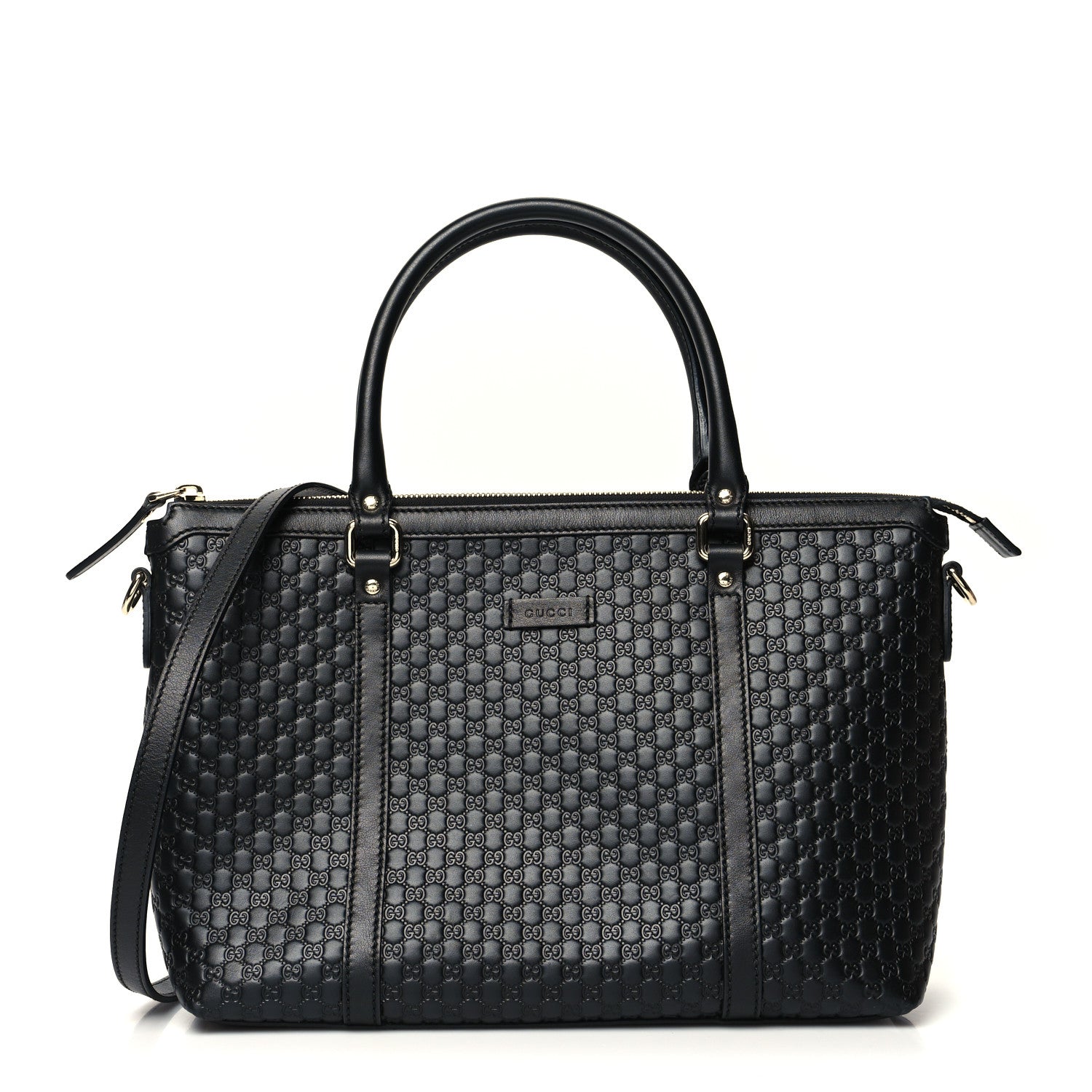Gucci Soft Microguccissima Small Zippered Satchel Black 1 of 9