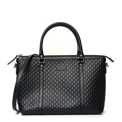Gucci Soft Microguccissima Small Zippered Satchel Black 1 of 9