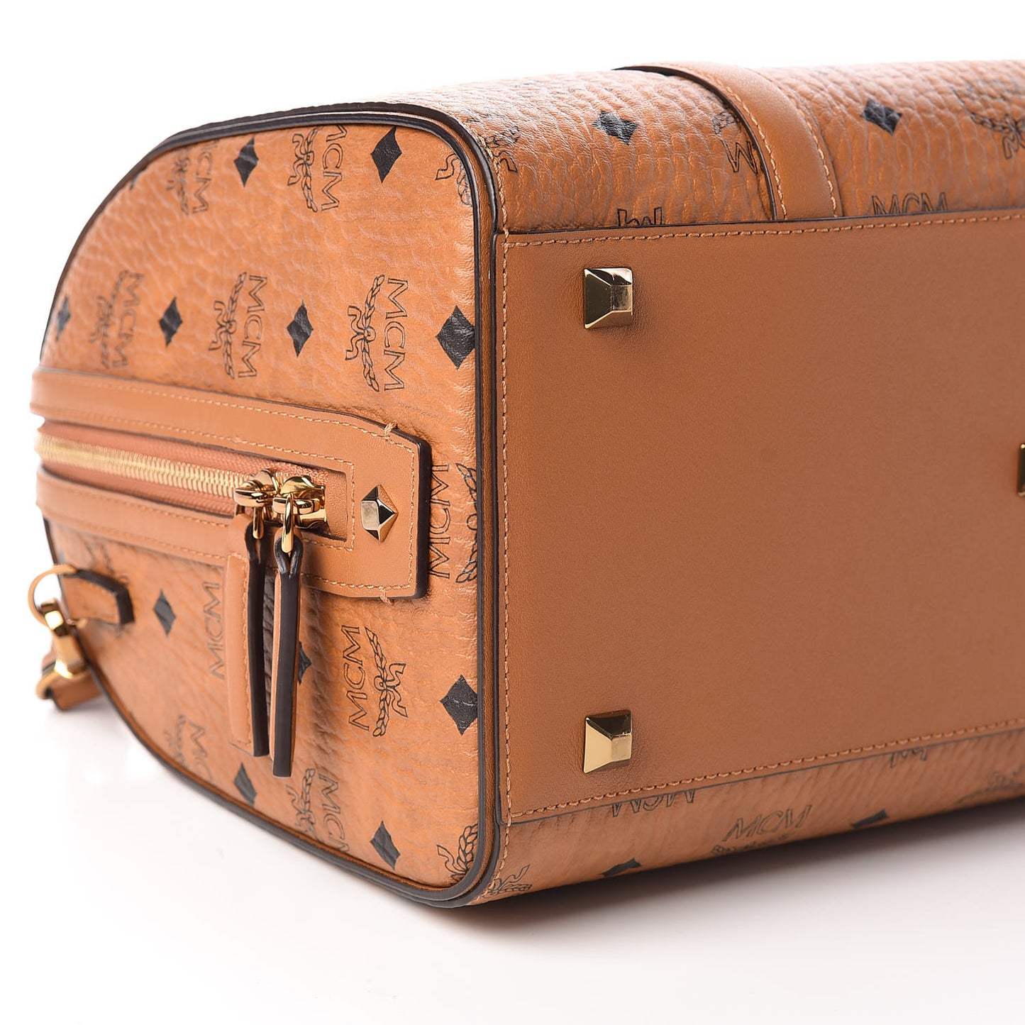 Visetos Medium Boston Bag Cognac