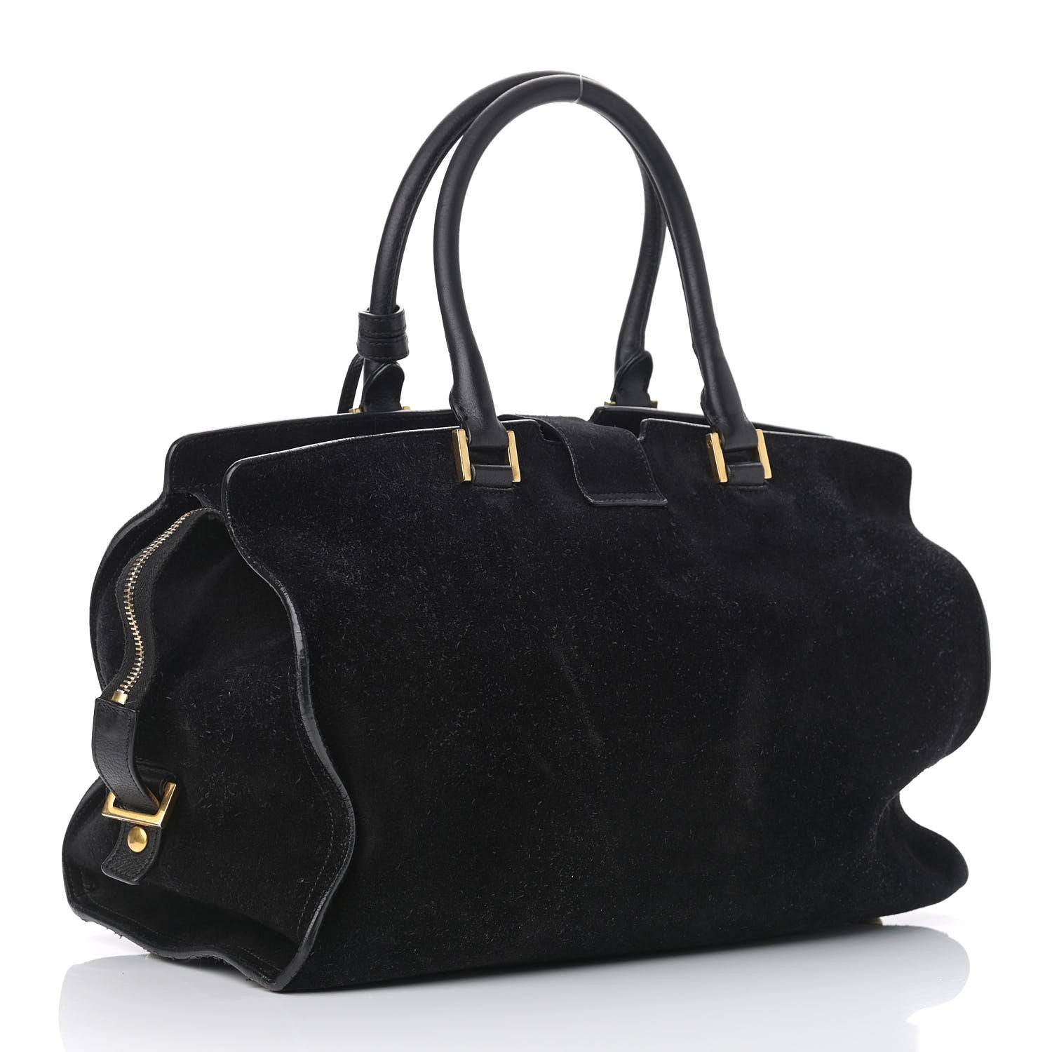 Saint Laurent Suede Small Classic Y Cabas Black 3 of 15