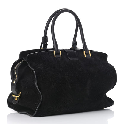 Saint Laurent Suede Small Classic Y Cabas Black 3 of 15