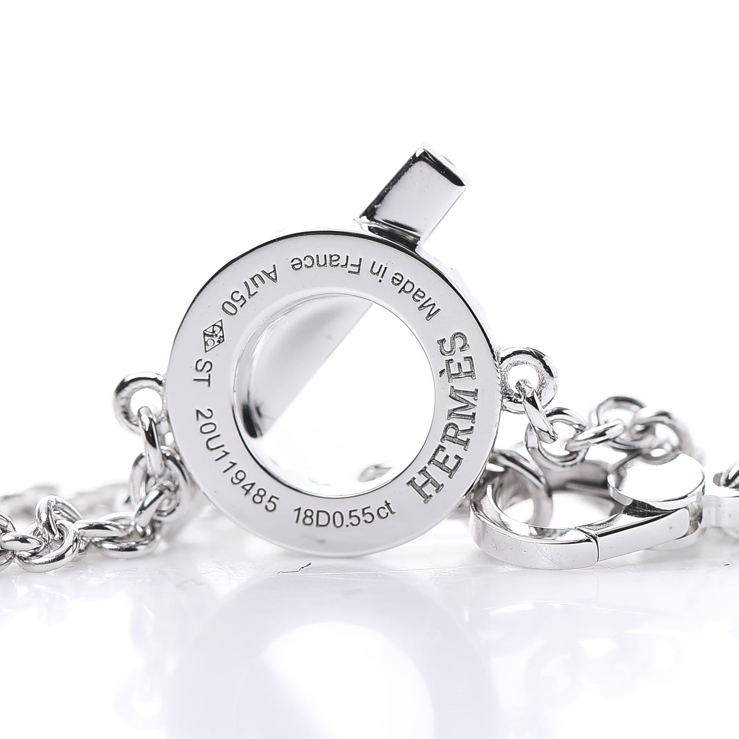 Hermes 18K White Gold Diamond Finesse Bracelet ST 4 of 5