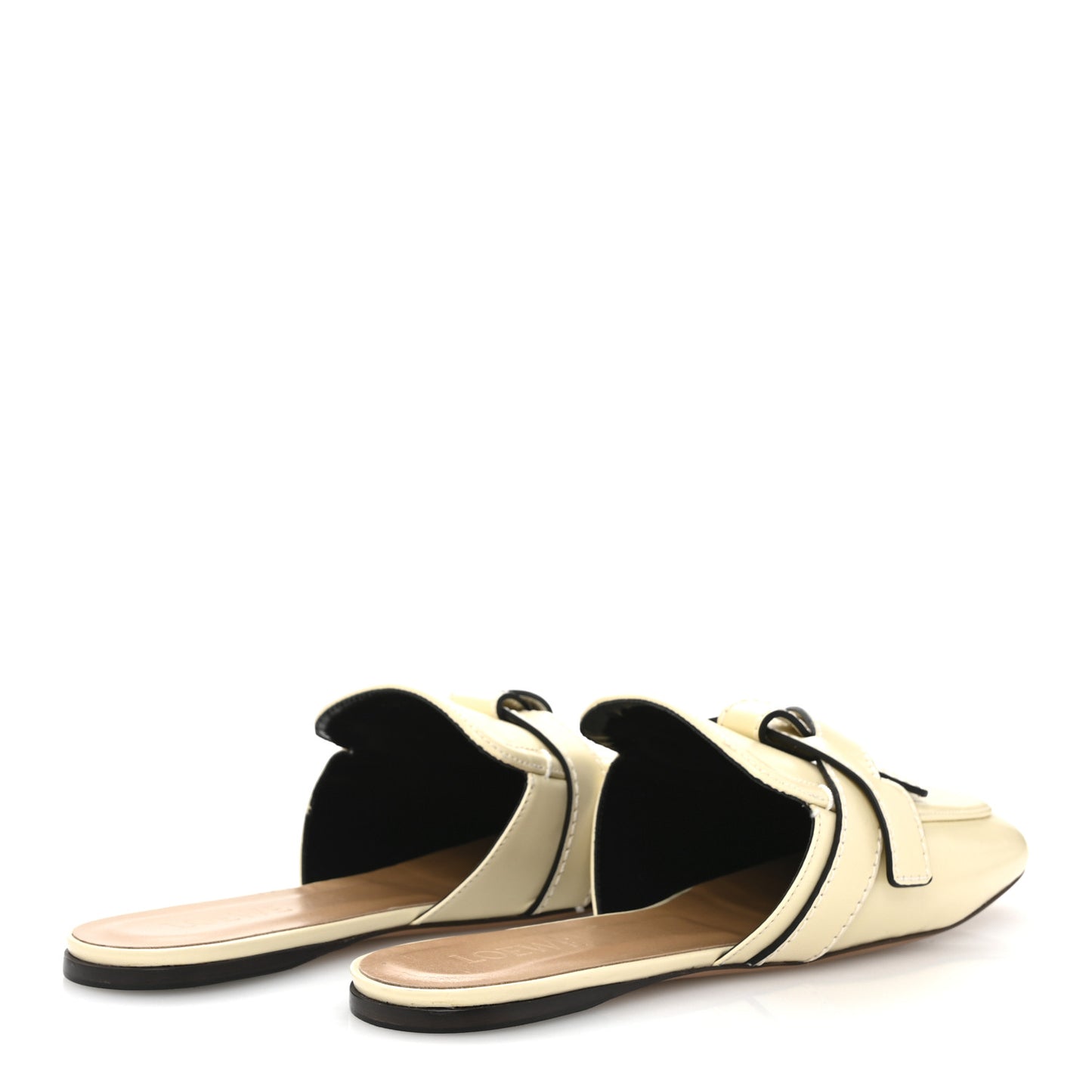 Calfskin Gate Mule Sandals 41 Milk