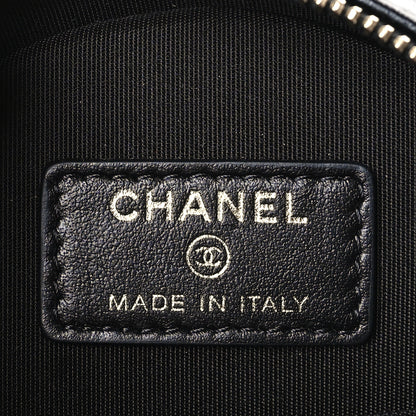 Chanel Calfskin Quilted Pearl Round Clutch With Chain Black 6 of 10