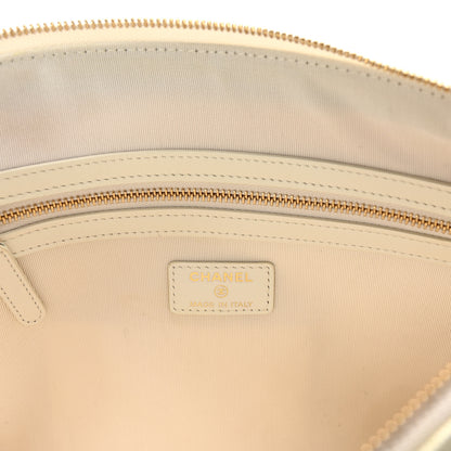 Chanel Iridescent Caviar Medium Night by the C Pouch Clutch White 6 of 8