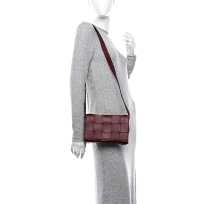 Bottega Veneta Lambskin Maxi Intrecciato Cassette Crossbody Bag Bordeaux 2 of 12
