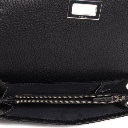 Fendi Cuoio Romano Selleria Peekaboo Continental Wallet Black 7 of 10