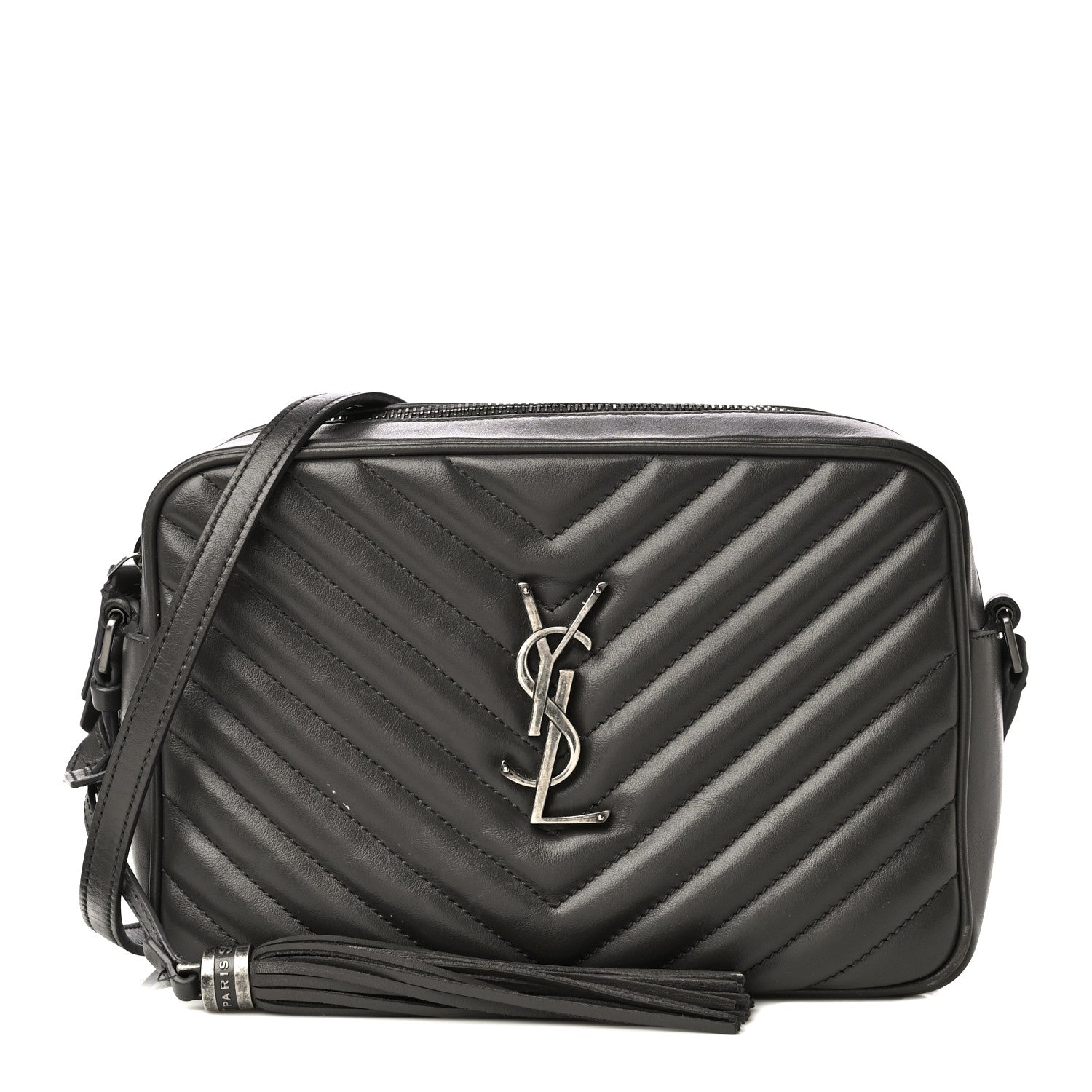 Saint Laurent Calfskin Matelasse Monogram Lou Camera Bag Sea Pebble 1 of 18