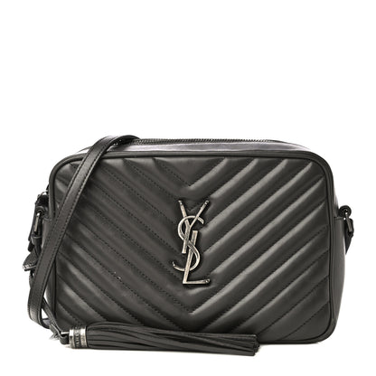 Saint Laurent Calfskin Matelasse Monogram Lou Camera Bag Sea Pebble 1 of 18