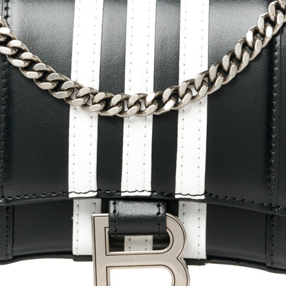 Balenciaga X ADIDAS Box Calfskin Hourglass Chain Bag Black 8 of 10