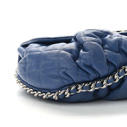 Chanel Washed Lambskin Quilted Medium Chain Around Messenger Blue 7 of 8