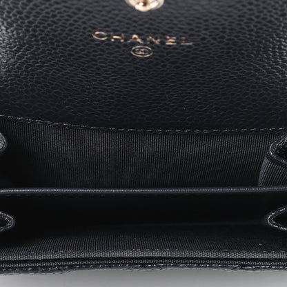 Chanel Caviar Quilted Boy Flap Card Holder Blue 4 of 4