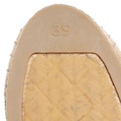 Chanel Toile CC Espadrilles Black Beige 39 5 of 7