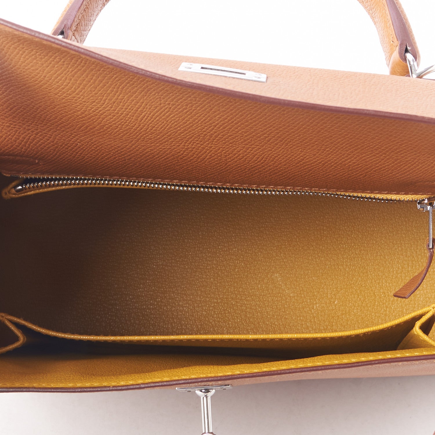 Hermes Epsom Verso Kelly Sellier 25 Caramel Jaune Ambre 6 of 33