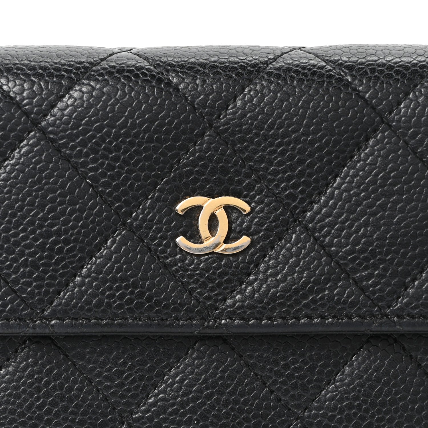 Chanel Caviar Quilted Large Gusset Flap Wallet Black 8 of 10
