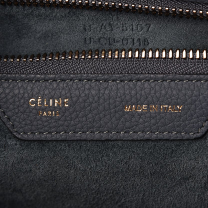 Celine Drummed Calfskin Mini Luggage Slate 6 of 12