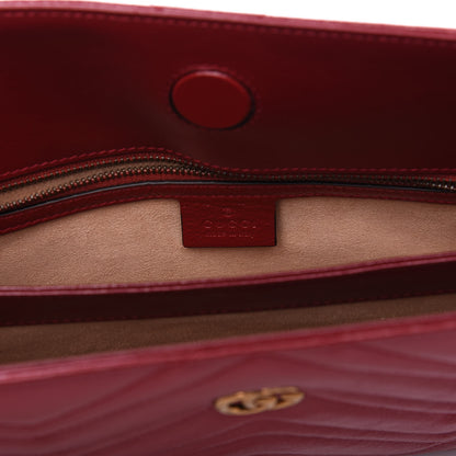 Gucci Azalea Calfskin Matelasse Heart Medium GG Marmont Slim Shoulder Bag Romantic Cerise 7 of 9