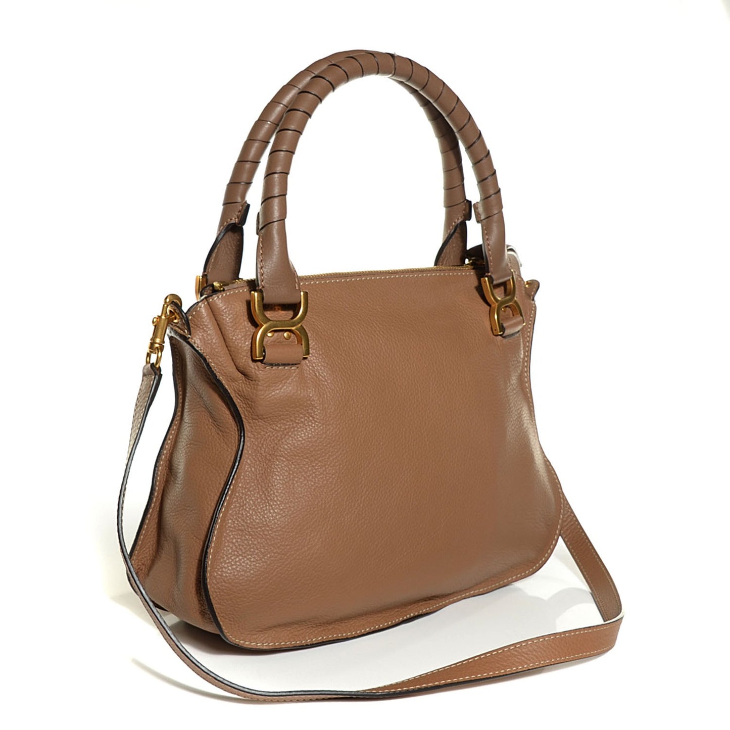 Calfskin Medium Marcie Satchel Nut