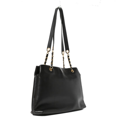 Chanel Lambskin Flap Shoulder Bag Black 2 of 8
