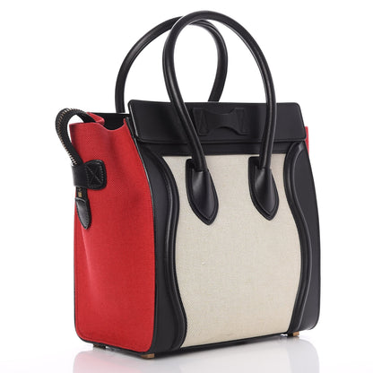 Celine Textile Smooth Calfskin Micro Luggage Multicolor 3 of 7