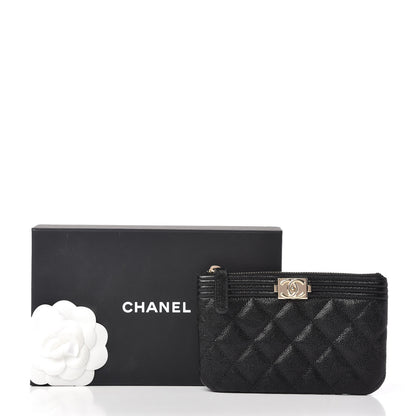 Chanel Caviar Quilted Zipped Boy Pouch Black 8 of 8
