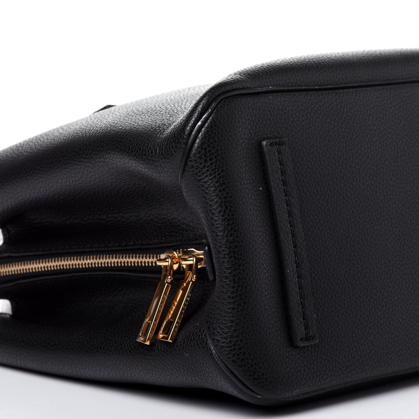 Pebbled Calfskin Editor Shopping Tote Black