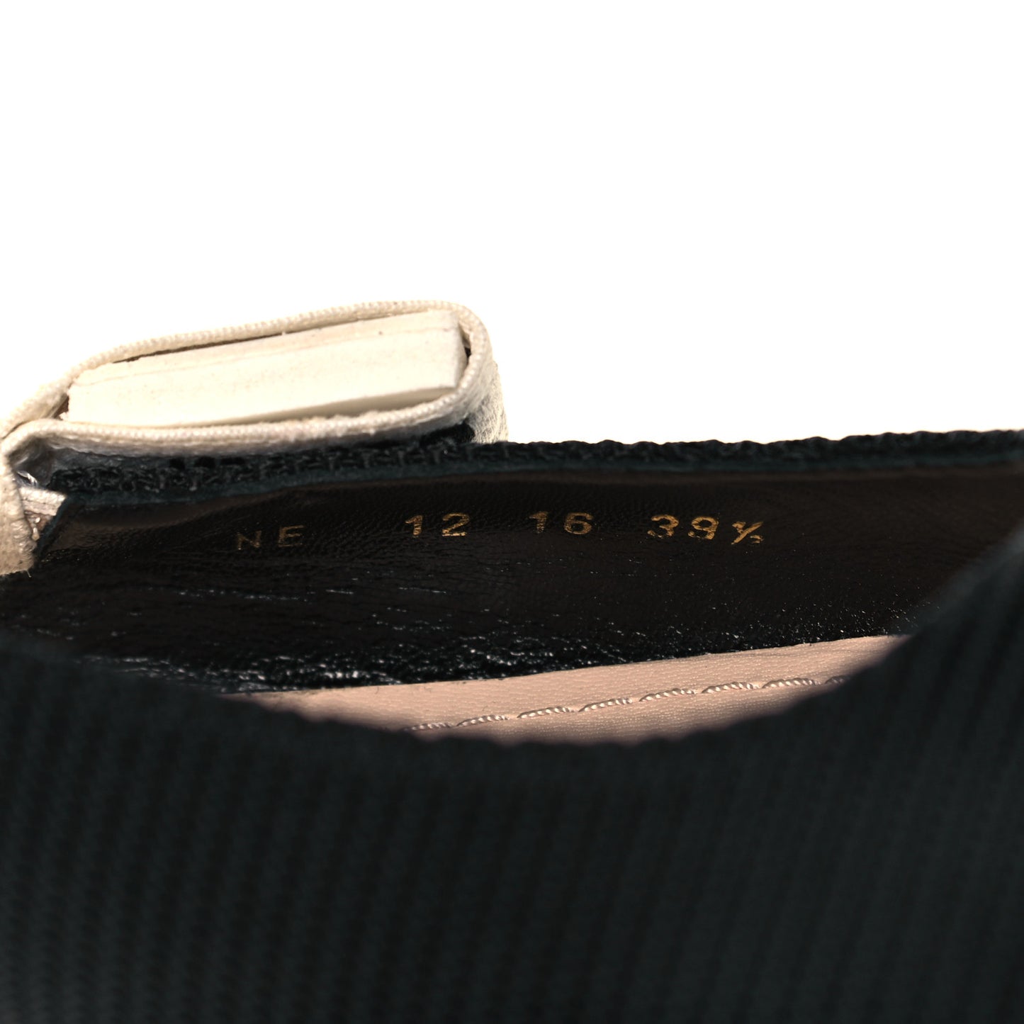 Technical Canvas Ribbon J'Adior Slingback Ballet Flats 39.5 Black