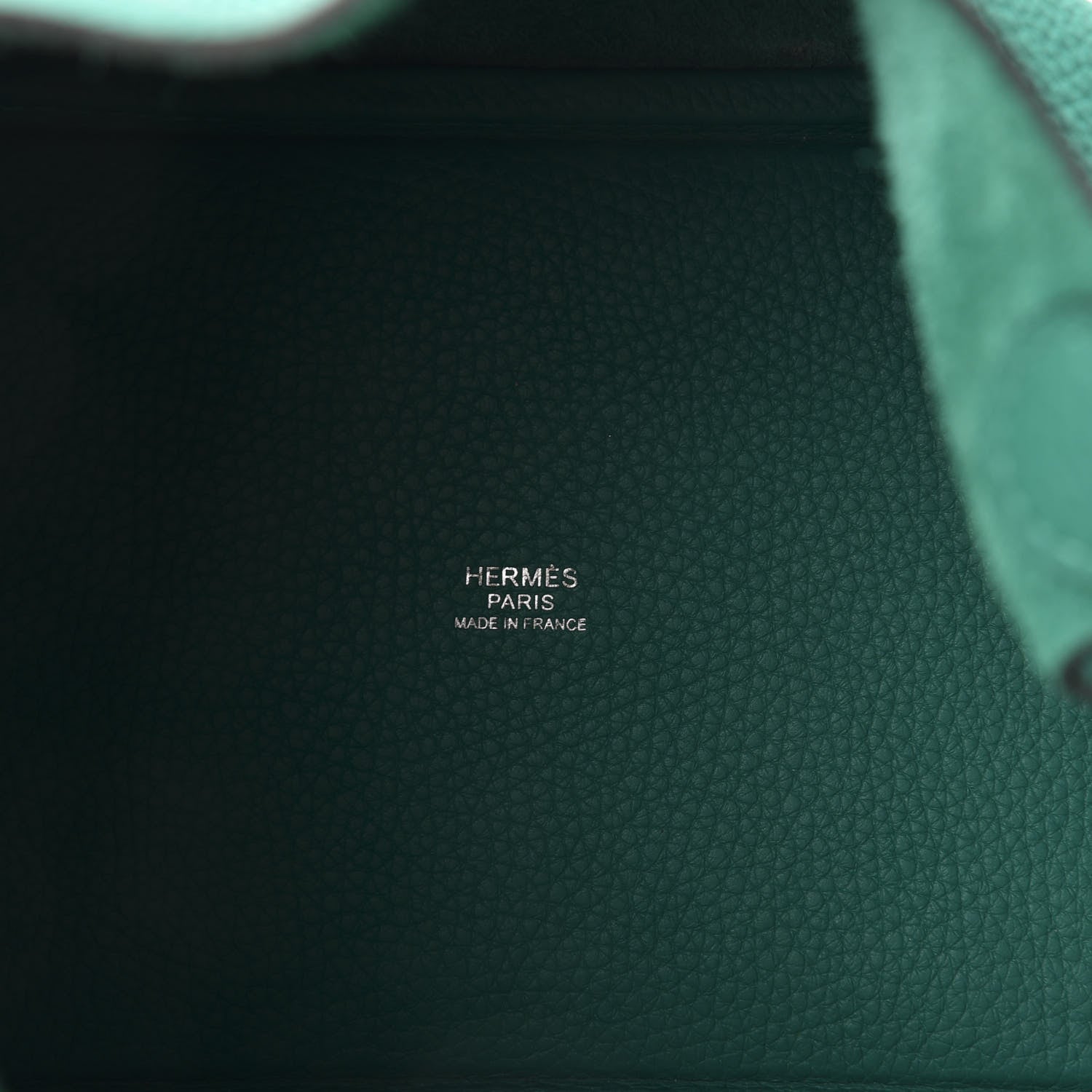 Hermes Taurillon Clemence Picotin Lock 18 PM Vert Verone 7 of 9