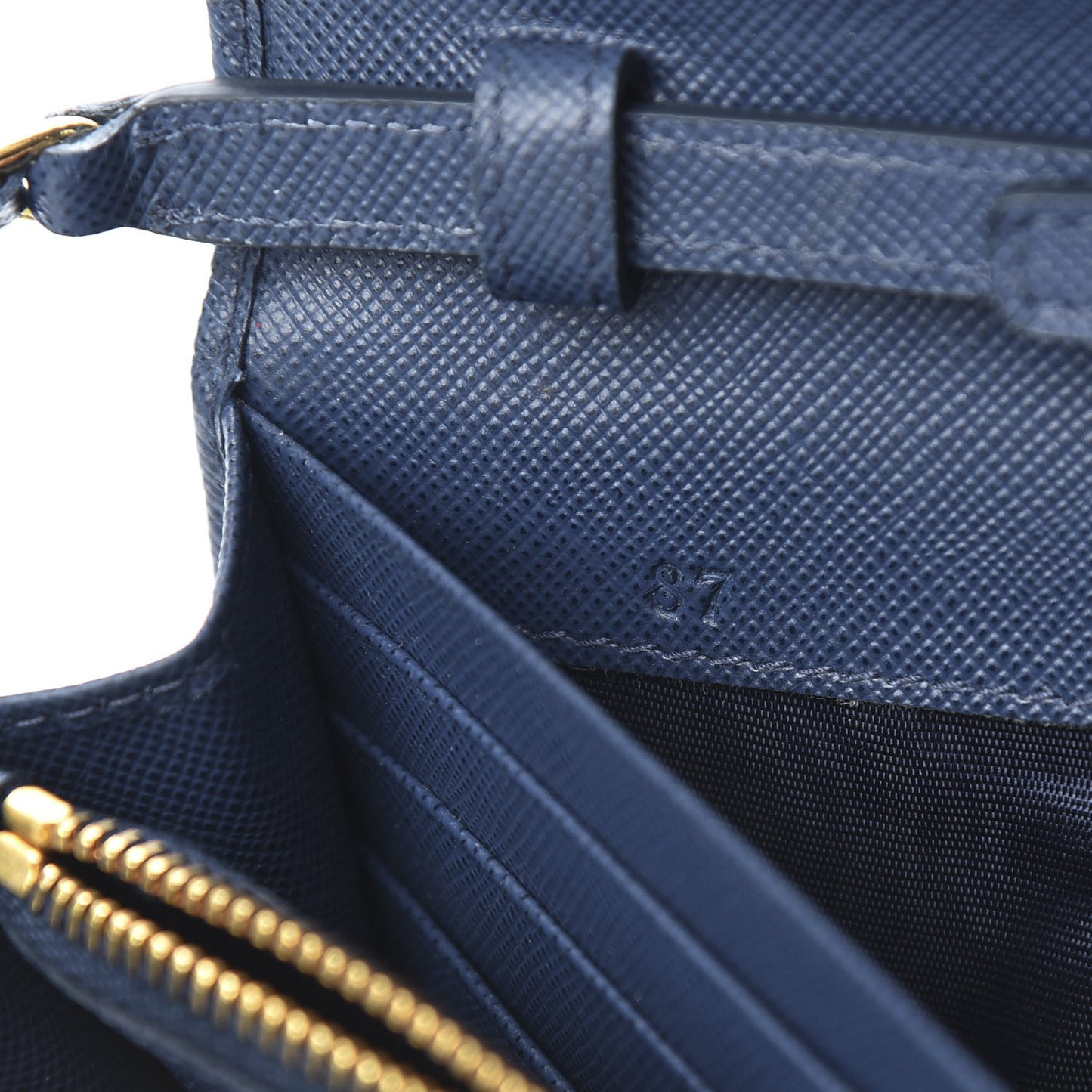 Saffiano Metal Oro Chain Wallet Bleuette